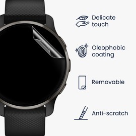 kwmobile 3 x Transparent Screen Protectors Compatible with Garmin Venu 2 Plus - Protective Film for Fitness Tracker Screen Protector