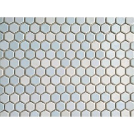 district II Light Blue Hexagon Porcelain Mosaic Tile For Wall & Floor