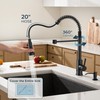 FORIOUS Black Touchless Kitchen Faucet with Soap Dispenser, Motion Sensor