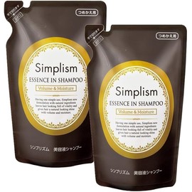 Simplism Z18C018 Beauty Essence Shampoo TB (Refill, 2 Pieces) Rinse in Shampoo Hari Koshi Moisturizing Shiny Scalp Care Shampoo Conditioner Treatment Color Fade Prevention Skin Care
