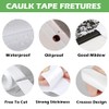 2 Pack Caulk Strip, 1.5" x 10.5Ft PVC Self Adhesive
