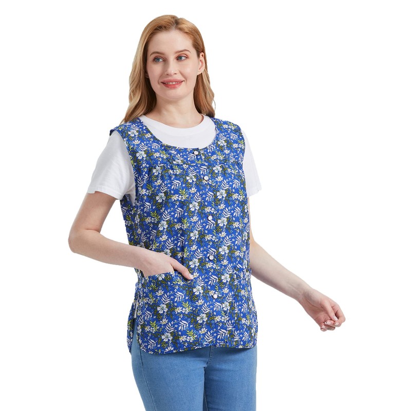 Nanxson Women Cobbler Apron with 2 Patch Pockets, Cotton Printed