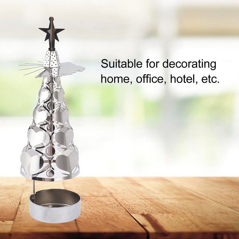 Spinning Candle Holder Rotating Candlestick Set for Romantic Wedding Christmas