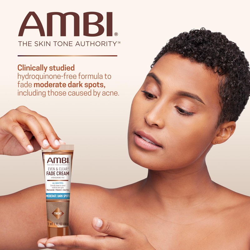 Ambi Even & Clear Fade Cream, Hydroquinone-free, Hyperpigmentation Treatment, Dark
