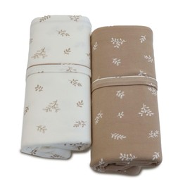 Bubba Blue Organic Cotton Jersey Wraps, Chestnut (Pack of 2)