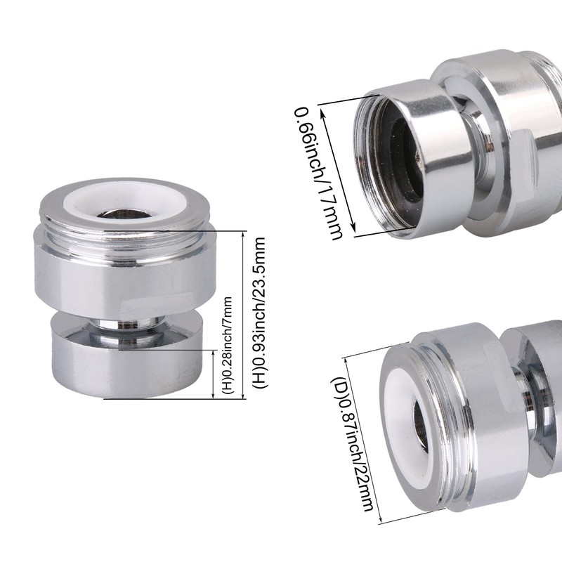 Tap Aerator Connector 17mm Female to 22mm Male Water Faucet