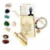 Satnam Kit Cuarzos 7 Chakras, Barra Selenita, Pulsera Y Palo