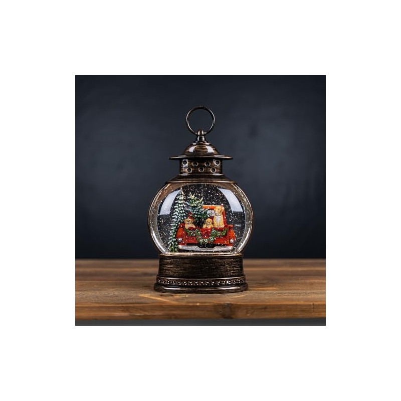 Melrose International LED Snow Globe with Pickup Truck 11.5" H