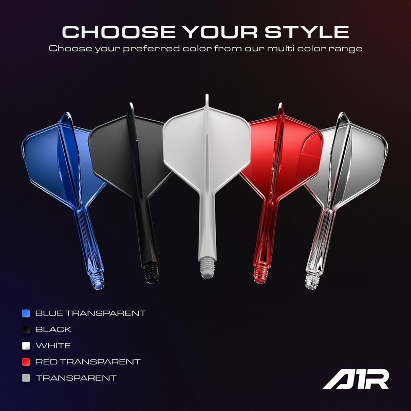GOAT - Air Black No6 Flights Short, 3 Plastic Dart