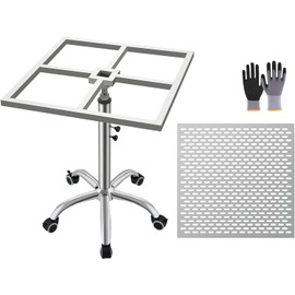 Rzjoke Rotating Paint Rack with Wheels – Stable Stainless Steel Lifting Paint Stand，Adjustable Spray Table and Turntable for Cabinet Doors and Car Body