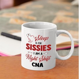 MEDROC Certified Nursing Assistant Gifts - Coffee Mugs Ceramic 11oz, CNA Week Gifts Bulk for Women Men, Nurse Assistant Appreciation Gift, Funny Tea Cups, CNA Accessories For Work