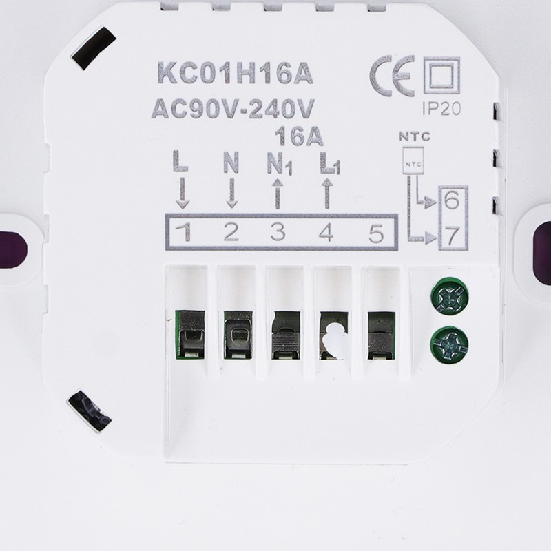 16A Intelligent Electric Heating Thermostat LCD Digital Display Key Thermostat
