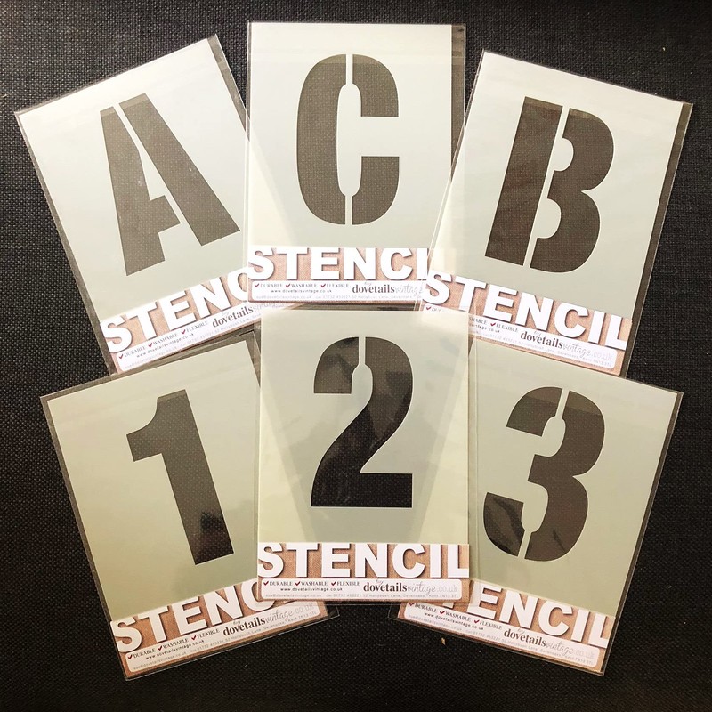 Dovetails Vintage Big Number 3 Stencil 120 mm Tall Large
