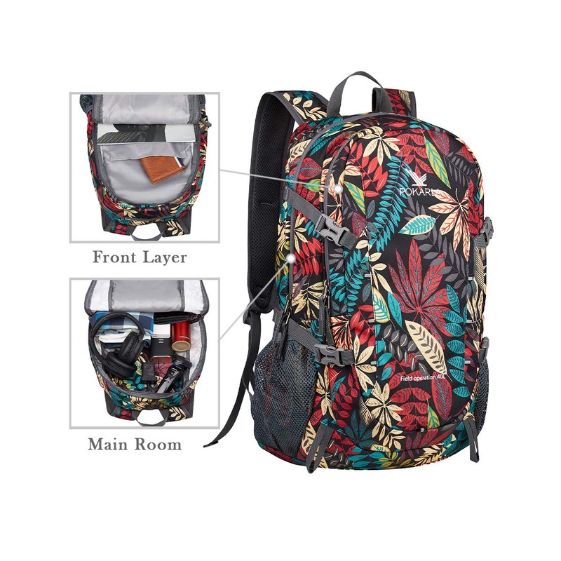 POKARLA Lightweight Packable Backpack 40L Hiking Daypack Walking Rucksack Foldable