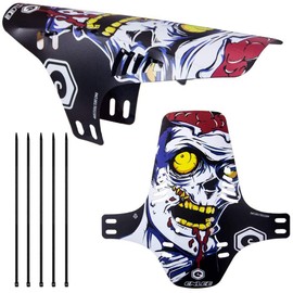 YCFAIIKG MTB Mudguard, Mud Guard Front or Rear Compatible, Bicycle Mudguard 2 Pieces MTB Mud Guard Mountain Bike Rear and Front Mud Scraper Splash Guard