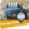 WWM 72W 2Pcs Car LED Work Light Waterproof 24-LED Round