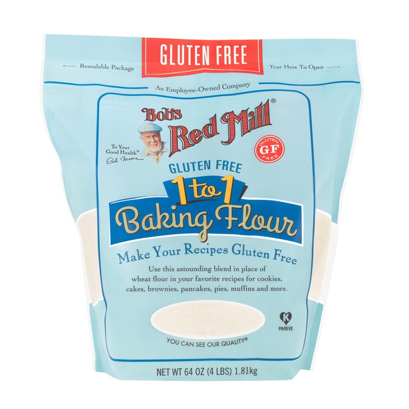 Bob's Red Mill Gluten Free 1-to-1 Baking Flour, 64-ounce (Pack