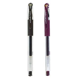 Bundle Signo Uni-Ball Ballpoint Pen UM-151 0.38mm Brown/Black & Bordeaux Black