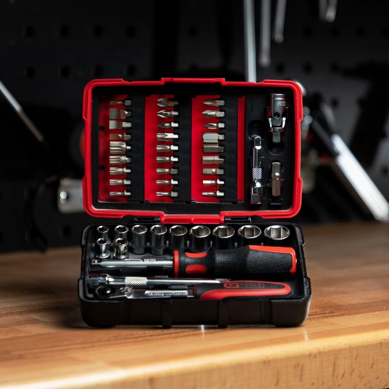 KS Tools 922.0644 Ultimate 44-Piece Set of Sockets/Accessories 1/4 Inch