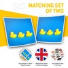 Square Stickers (Set of 2) 10cm - Bath Toy Yellow