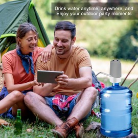 Korser Water Dispenser for 5 Gallon Bottle, Automatic Electric Water Jug Dispenser, Rechargeable Water Dispenser Pump, USB Charging Portable 2-5 Gallon Pump for Kitchen, Camping