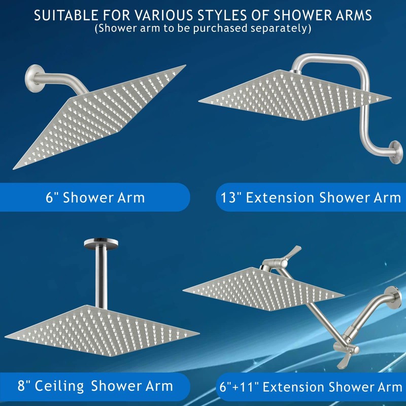Voolan Rain Shower head, High Pressure Shower Head Made of