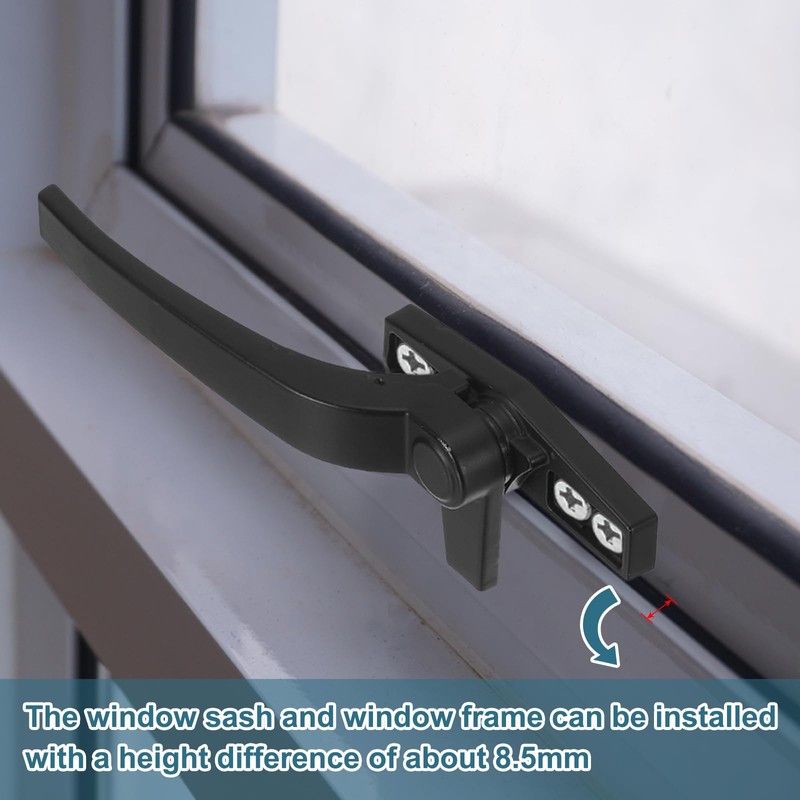 sourcing map 2Pcs Casement Window Locking Handle, Zinc Alloy Locking