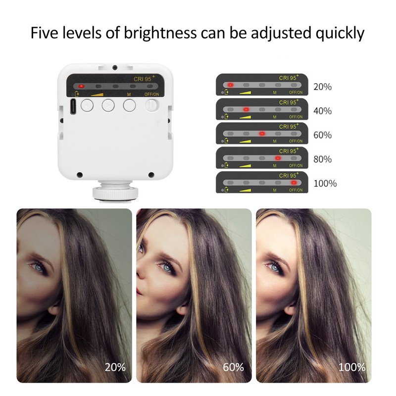 ULANZI VL49 Small LED Video Light Adjustable Photography Soft Light