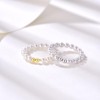 FH.bird Women's "Angel Wheel" Beaded Ring, Adjustable, 925 Silver, Shell