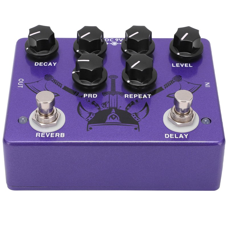 Guitar Effect Pedal Reverb Digital Delay 2 in 1 True