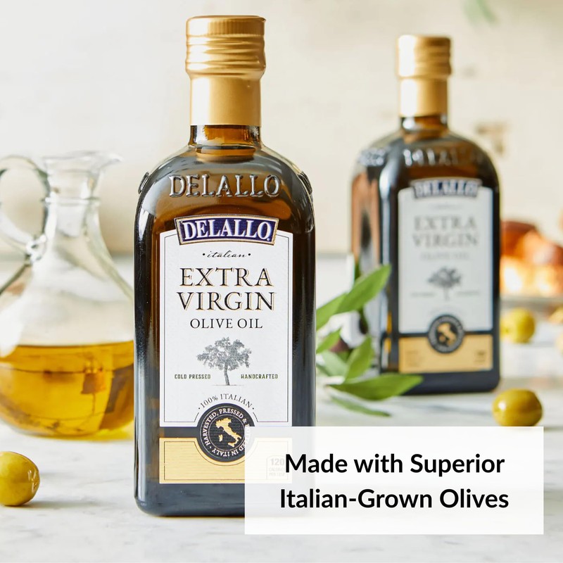 DeLallo Extra Virgin Olive Oil, Made in Italy, Made from