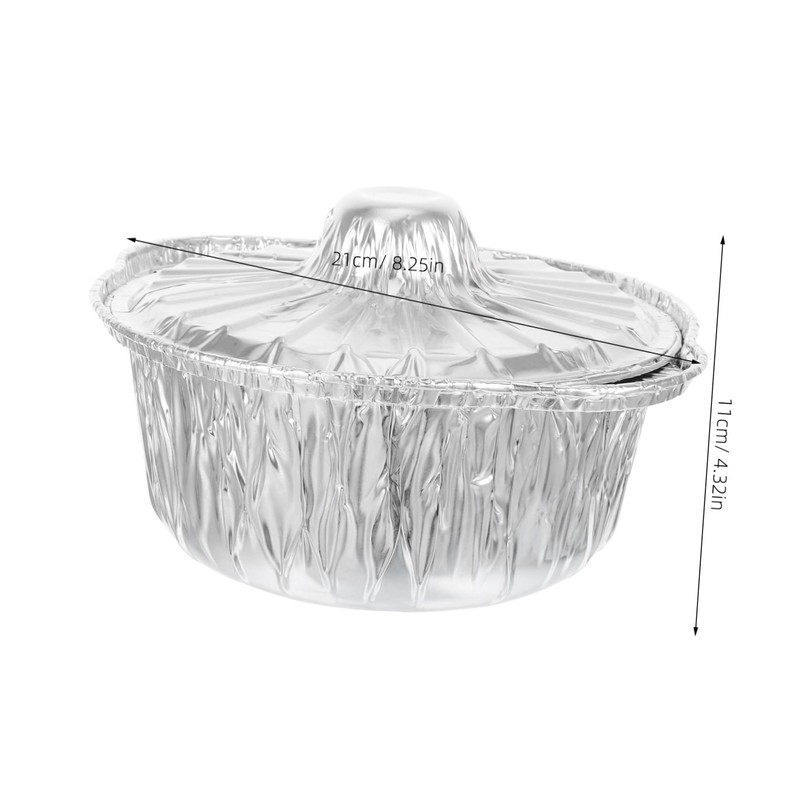 Gatuida 6 Pcs Thickened Aluminum Foil Pans with Lids Heavy