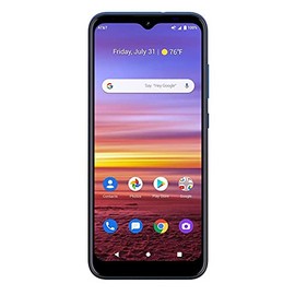 AT&T Prepaid Radiant Max 32 GB, pantalla HD+ de 6.5 pulgadas, teléfono inteligente prepago, azul cobalto
