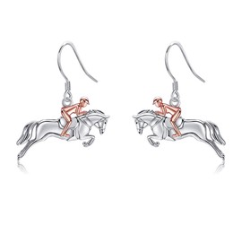 Horse Earrings Sterling Silver Horse Dangle Earrings Mother's Day Jewellery for Women Mum