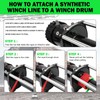 STEGODON Winch Rope 1/4in X 50ft Synthetic Winch Rope Kit,10000LBS