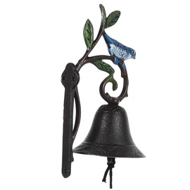 Levemolo Retro Doorbell Wrought Iron Wall Bell Metal Door Bell Cast Iron Doorbell Wall Mounted Bell Vintage Iron Door Bell Wall Mounted Door Bell Door Bell Ornament Door Hanging Bell