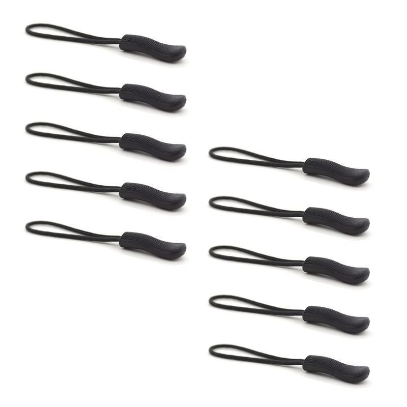Upgraded Zipper Pulls, 10PCS Black - Premium Replacement for Luggage,