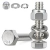 BNUOK (4 Sets) 3/8-16 x 3 Hex Head Screw Bolt,Lock