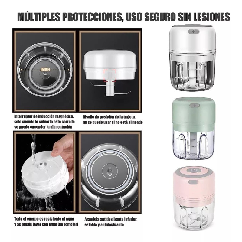 Baixi Batidora Recargable Usb Mezclador De Alimentos Para Bebés