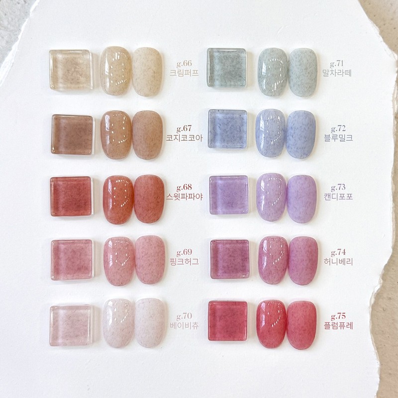 Yogurt gel muffler 10-piece set velvet glitter gel / 요거트젤