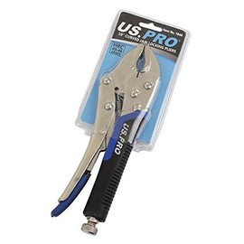 US PRO Tools 10 Inch Curved Jaw Locking Pliers with Soft Grip Handles 1848