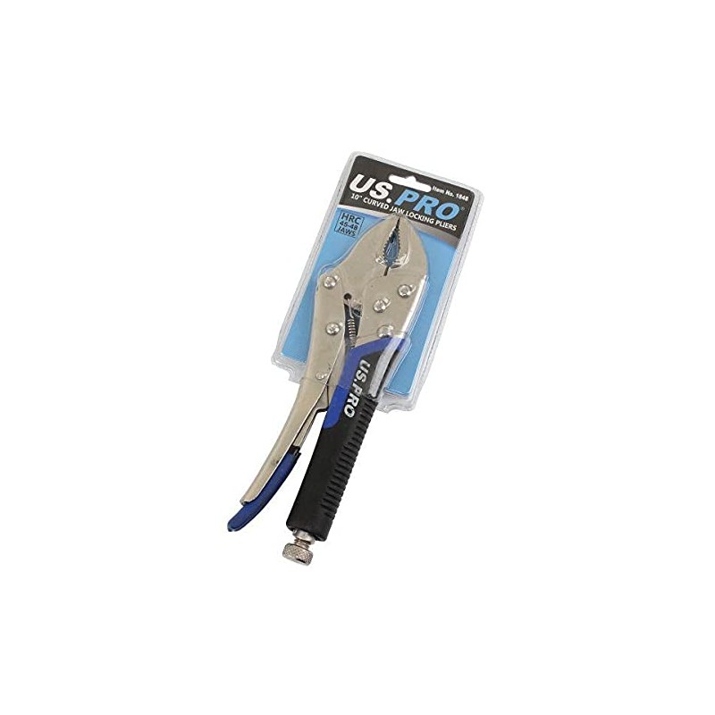 US PRO Tools 10 Inch Curved Jaw Locking Pliers with