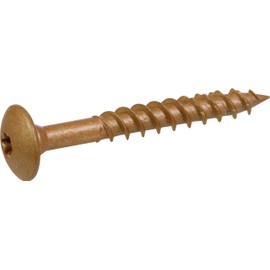 Power Pro 47872 Lag Screws, 1/4" x 1-1/2", Star Drive Construction Lag Screws, Rust Resistant, Ceramic Coated Bronze, 5lb Tub, 375 pcs
