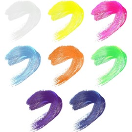 Paleta de delineadores de ojos activados por agua de 8 colores Navidad, pintura fluorescente brillante de alto pigmento para ojos, rostro y cuerpo, delineador de ojos gráfico mate y UV con pinceles (01)