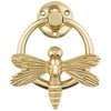 Brass Dragonfly Door Knocker for Front Door | Polished Solid
