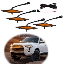 GTINTHEBOX 3 Pcs Grille Led Amber Light for 2014-2021 Toyota 4Runner TRD Pro Grille SR5 TRD Off-Road Limited TRO Pro,Amber Lens