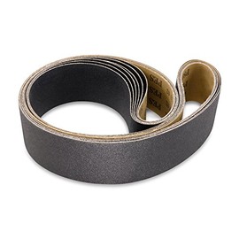 Red Label Abrasives 2 X 72 Inch Silicon Carbide Sanding Belts - 180, 220, 320, 400, 600, 800 Grit - 6 Pack Assortment