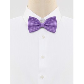 Allegra K One-Touch Bowtie, Polka Dot Pattern, Adult, Formal Bowtie, Party, Graduation, Business, purple