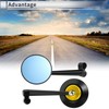 RATCHROLL 1 Set Universal Motorcycle Rear View Mirrors Adjustable Bar
