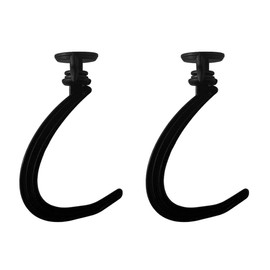 BAMI-LEE House 2 Sets Banana Hanger,360 Degree Free Rotation,Under Cabinet Hook for Bananas or Kitchen Items,Fixed Base and Removable Hook,Keep Bananas Fresh (Black)